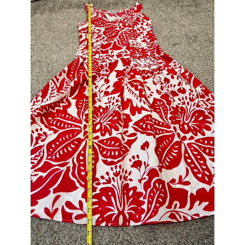 NWT Banana Republic Women 0P Tropical Resortwear Vacation Flounce Hem Midi Dress